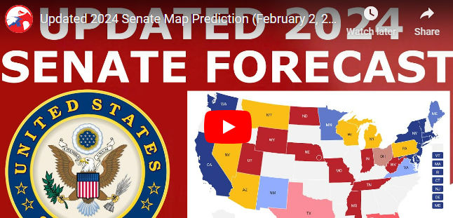 Updated 2024 Senate Map Prediction February 2 2024 Whatfinger News